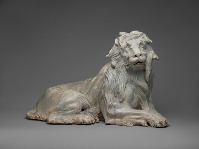 Sculpture of a Lion by Meissen Manufactory