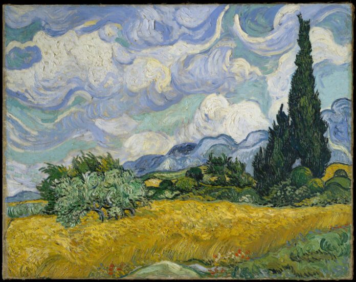 Wheat Field with Cypresses by Vincent van Gogh