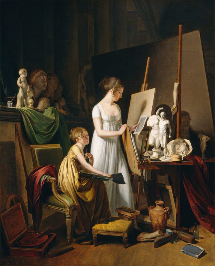 A Painter's Studio, c. 1800 by Louis-Léopold Boilly (artist) French, 1761 - 1845