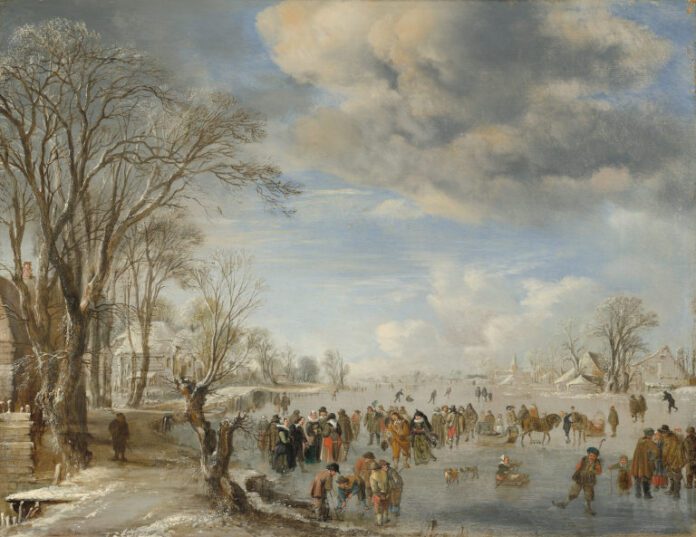 Winter in Holland: Skating Scene, 1645 by Aert van der Neer