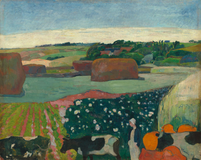 Haystacks in Brittany, 1890 by Paul Gauguin