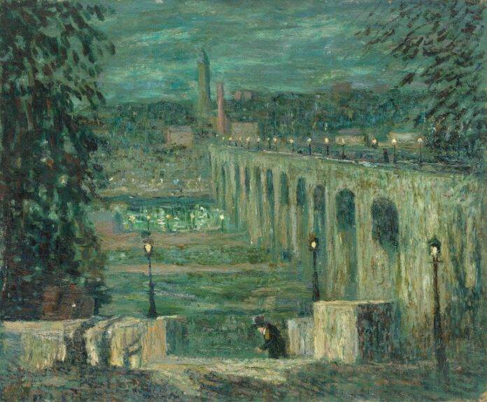 High Bridge at Night, New York City, c. 1910/1920 by Ernest Lawson