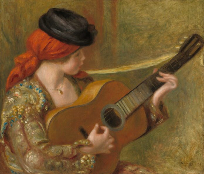 Young Spanish Woman with a Guitar, 1898 by Auguste Renoir