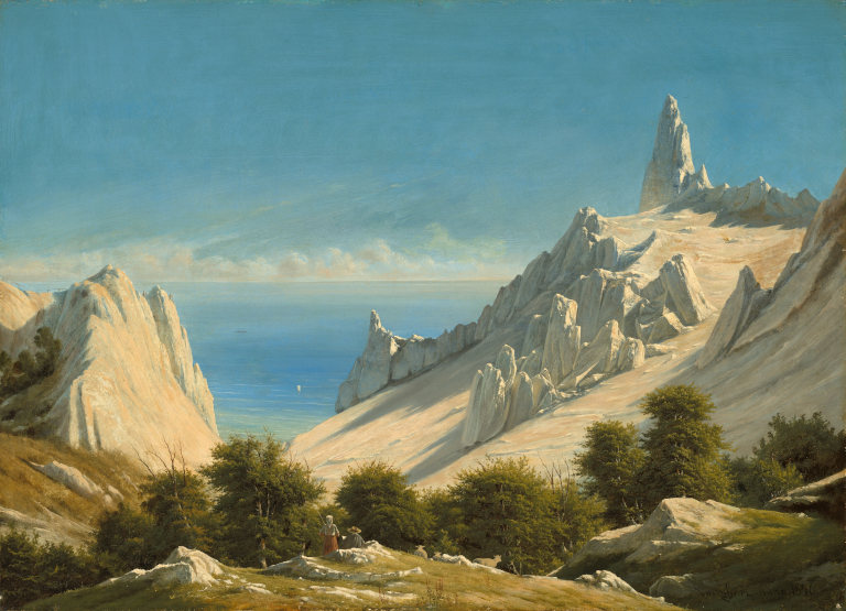 View of Sommerspiret, the Cliffs of Møn, 1846 Georg Emil Libert